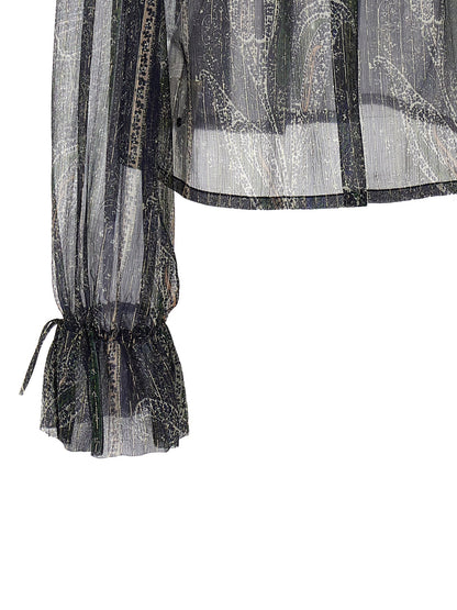 Saint Laurent Lurex Blouse Multicolor
