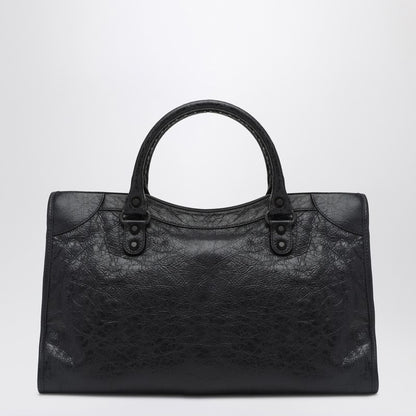Balenciaga Le City Medium Arena Leather Tote Bag Black