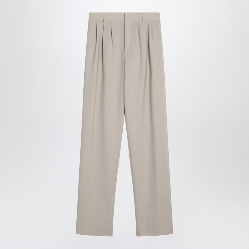 Saint Laurent Beige Wool-Blend Tailored Trousers beige