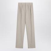 Saint Laurent Beige Wool-Blend Tailored Trousers beige