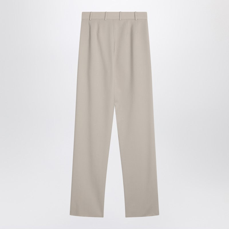 Saint Laurent Beige Wool-Blend Tailored Trousers beige