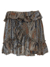 Saint Laurent All Over Print Skirt Multicolor