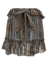 Saint Laurent All Over Print Skirt Multicolor