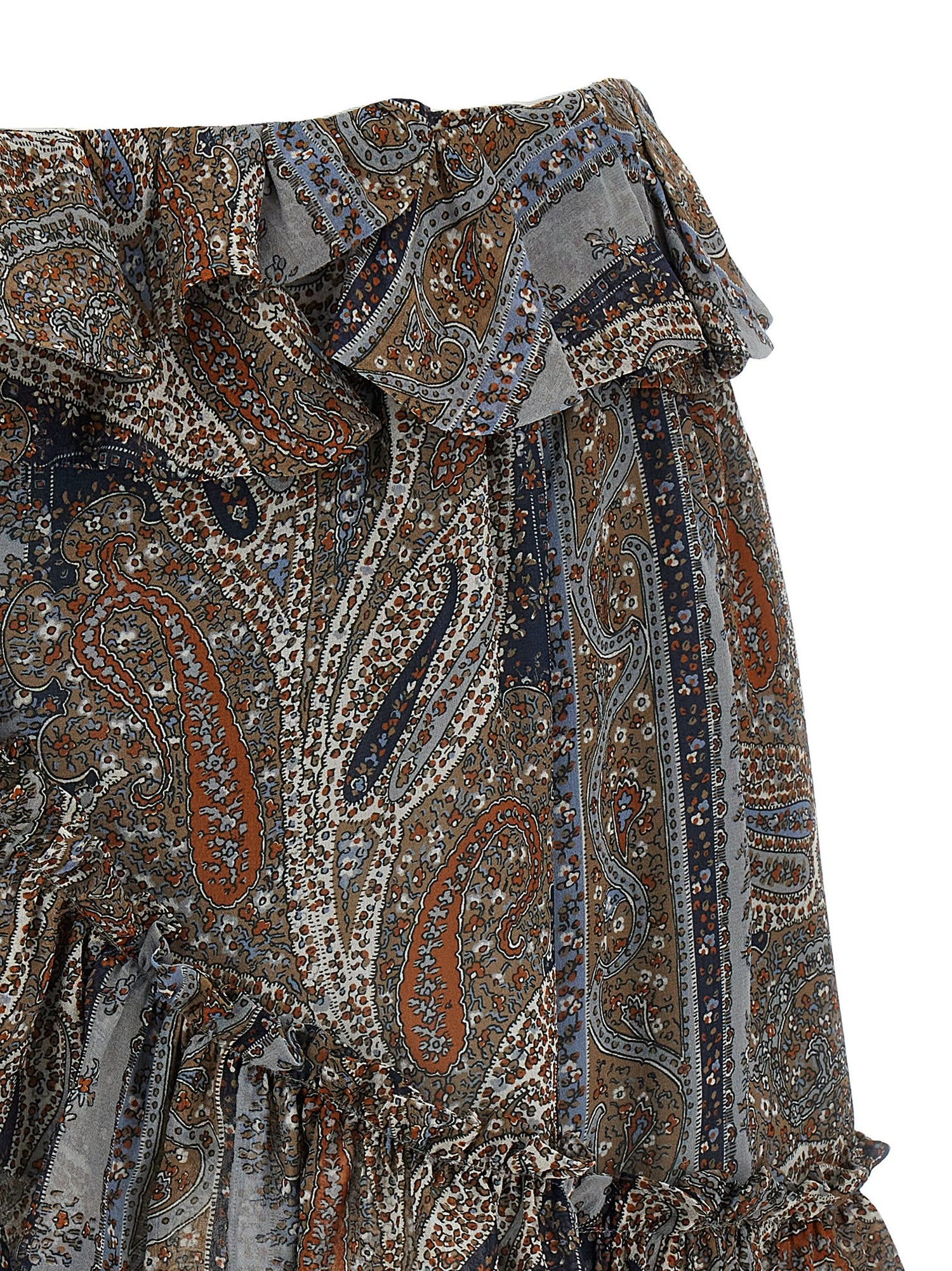 Saint Laurent All Over Print Skirt Multicolor