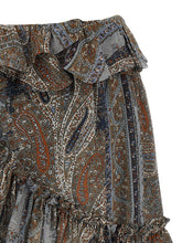 Saint Laurent All Over Print Skirt Multicolor