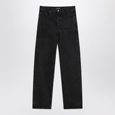 Saint Laurent Black Washed Carrot-Fit Jeans with High Waist black