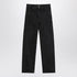 Saint Laurent Black Washed Carrot-Fit Jeans with High Waist black