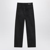 Saint Laurent Black Washed Carrot-Fit Jeans with High Waist black