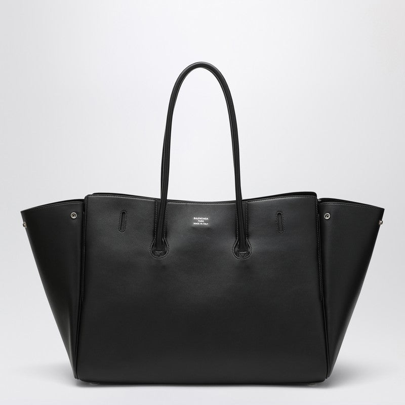 Balenciaga Carry All Bel Air Large Leather Shopper Bag Black