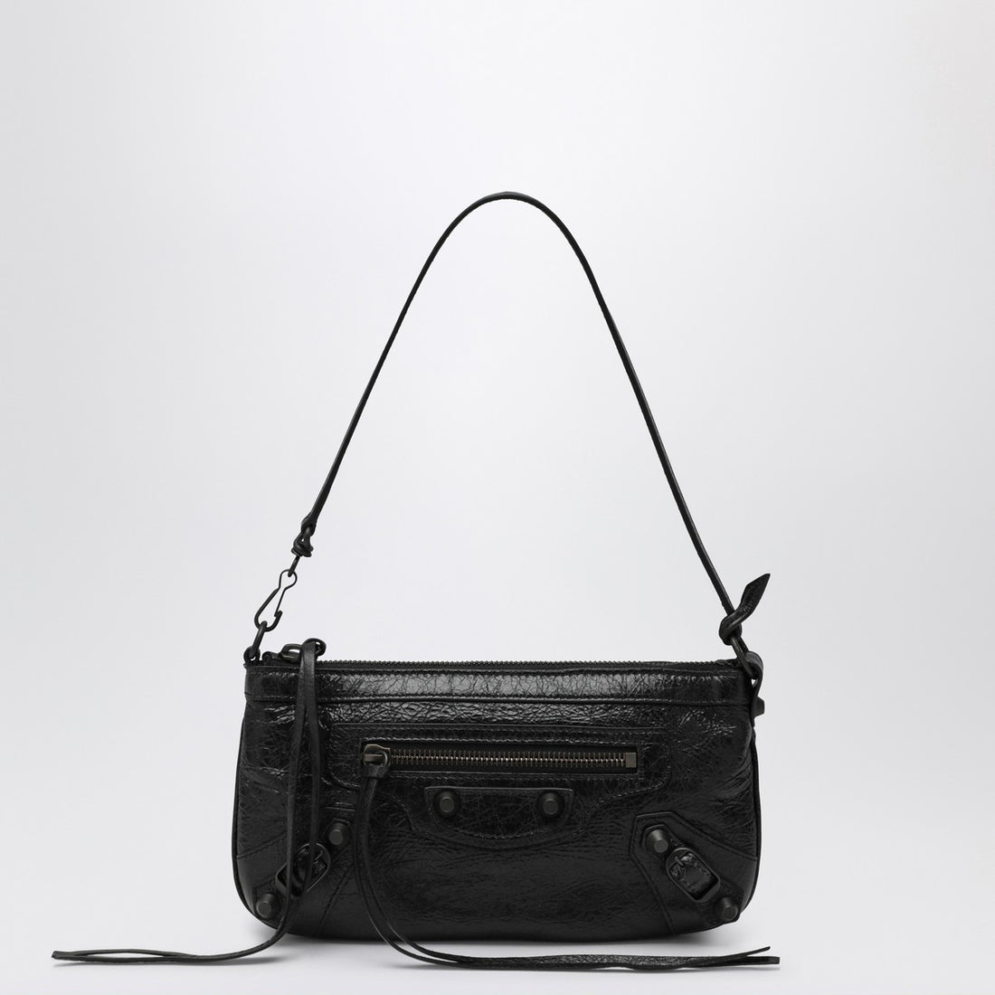 Balenciaga Le City Shoulder Pouch in Black Leather