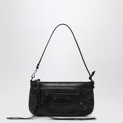 Balenciaga Le City Shoulder Pouch in Black Leather