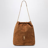 Saint Laurent Large Jamie Shoulder Bag in Caramel Suede Brown