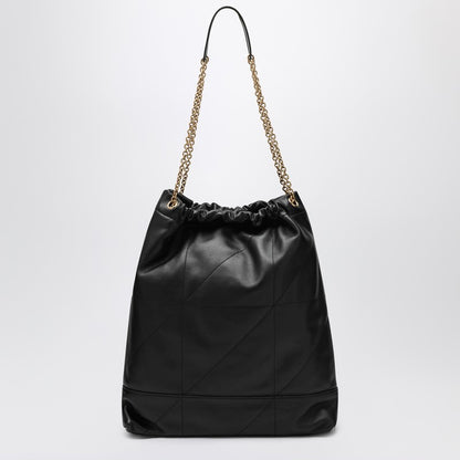 Saint Laurent Large Jamie Shoulder Bag in Black Quilted Leather with Gold-Tone Cassandre Logo black