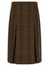 Saint Laurent Prince Of Wales Skirt Brown