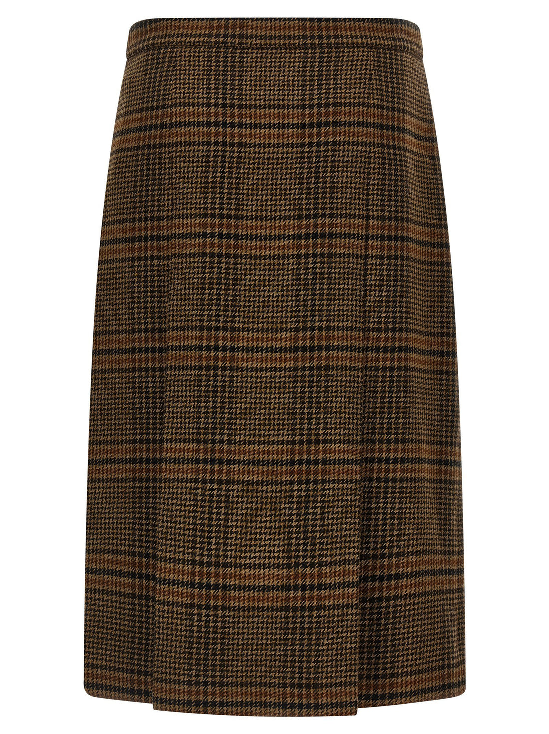Saint Laurent Prince Of Wales Skirt Brown