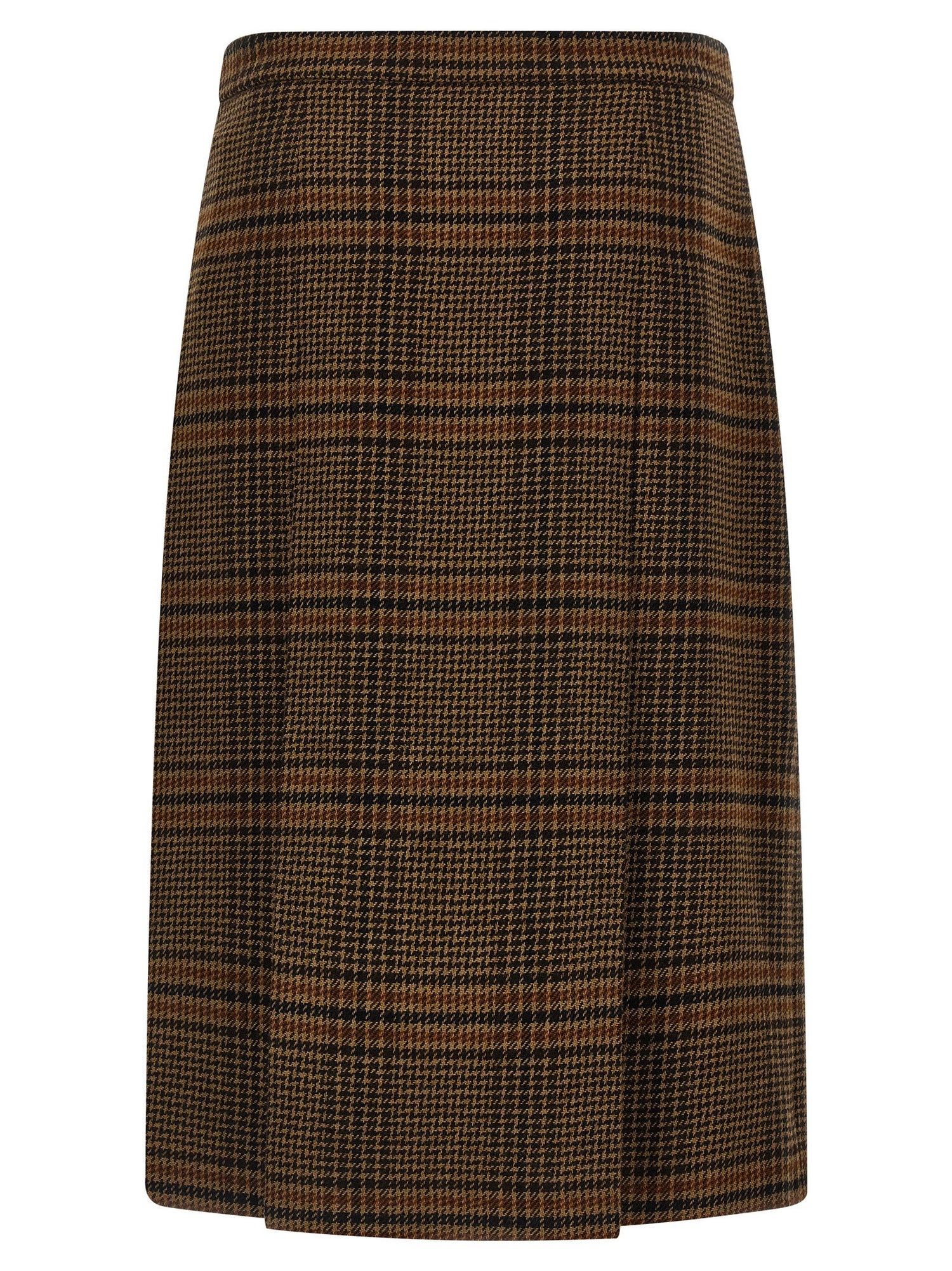 Saint Laurent Prince Of Wales Skirt Brown