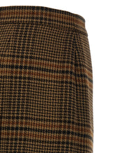 Saint Laurent Prince Of Wales Skirt Brown