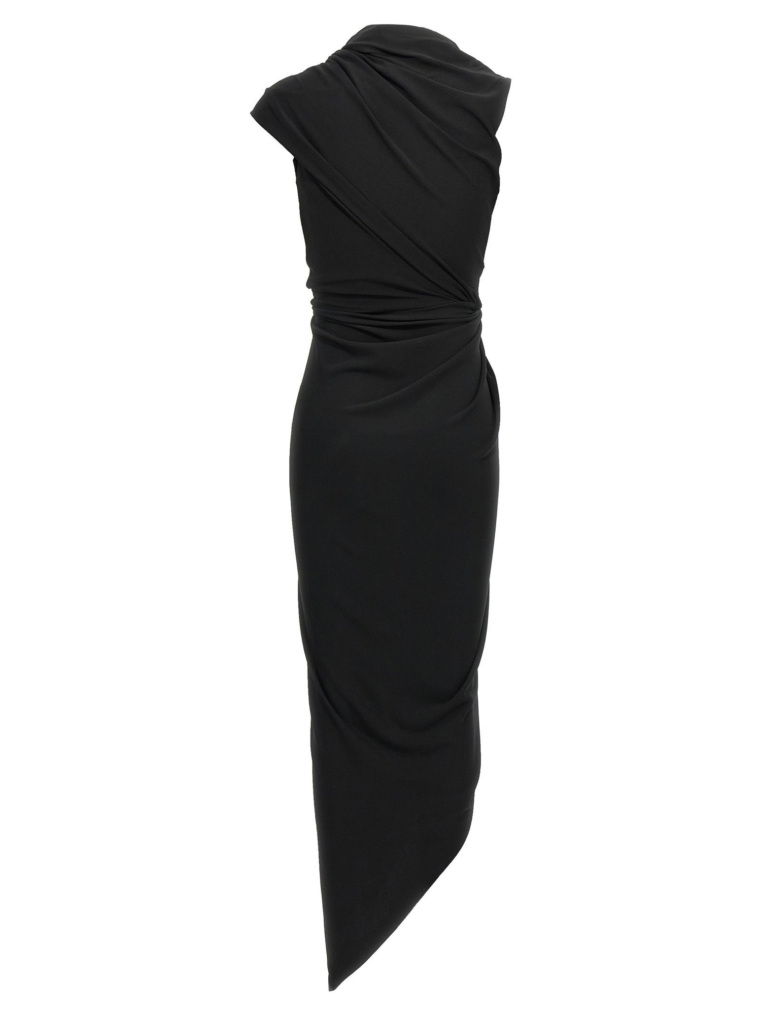 Balenciaga Draped Dress Black