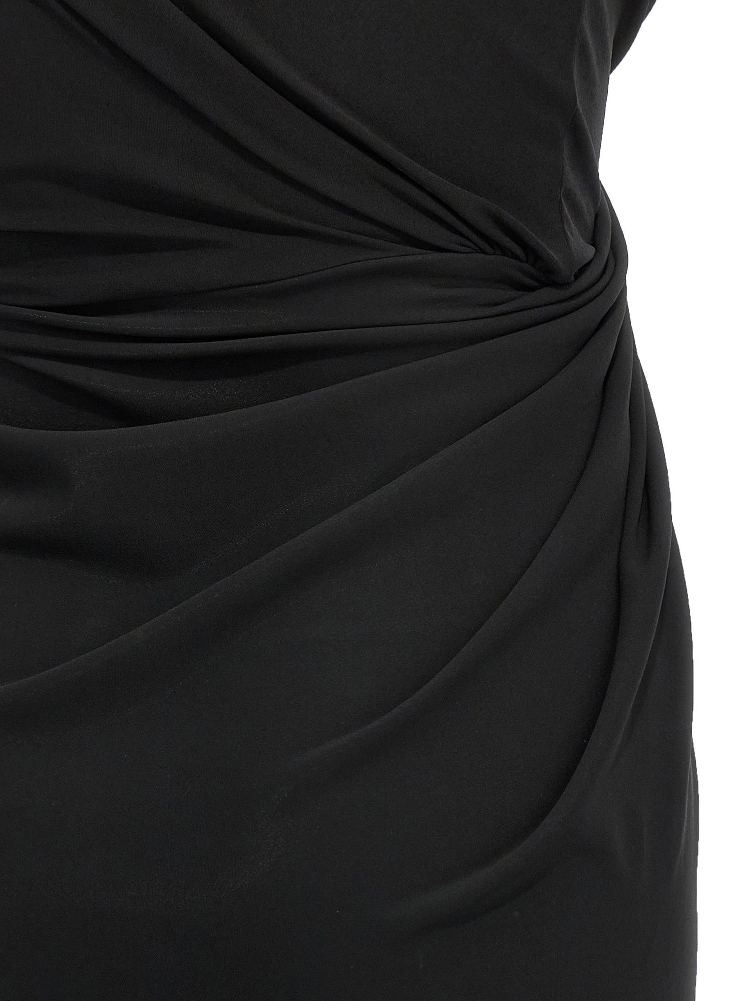 Balenciaga Draped Dress Black