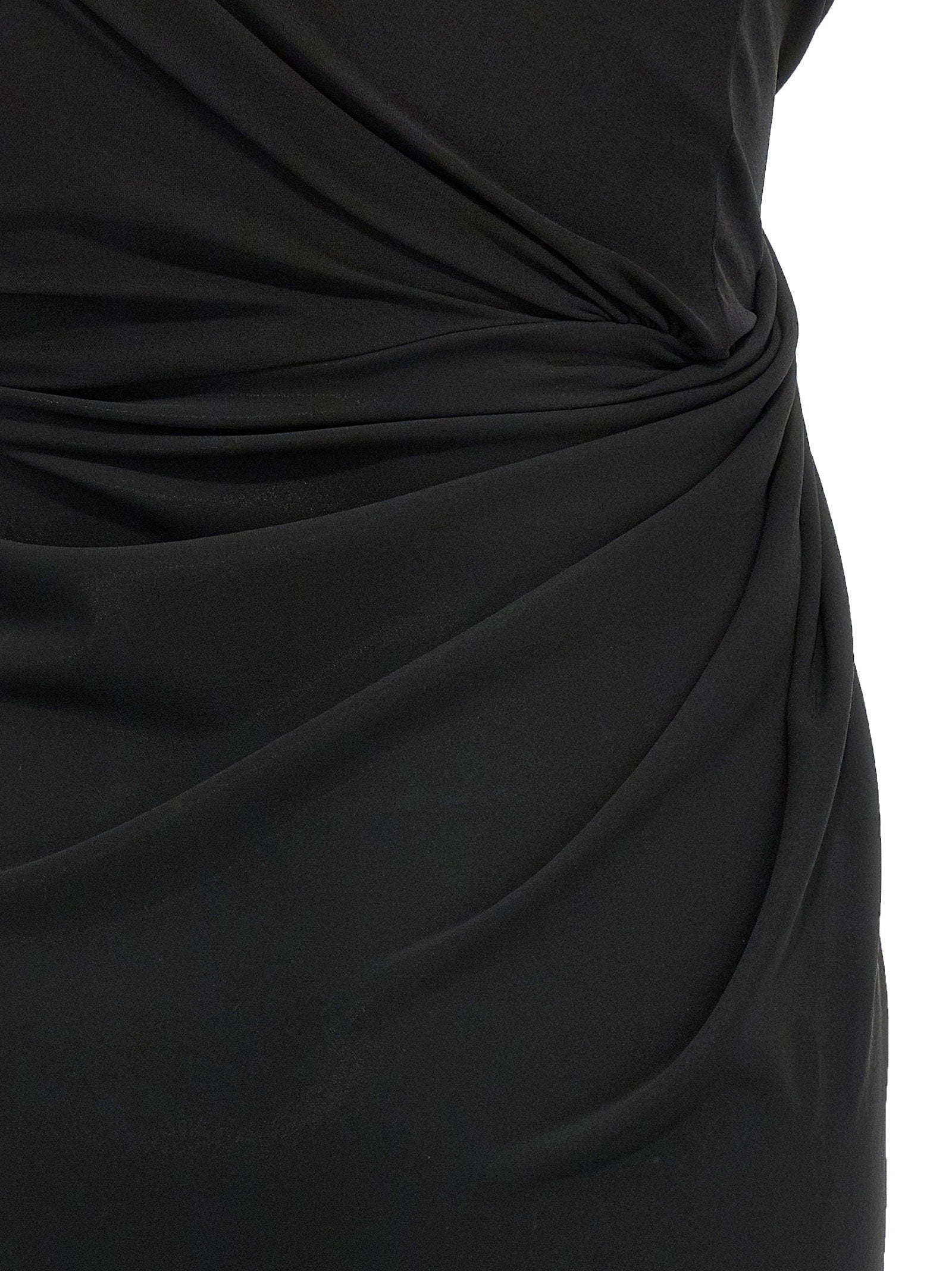 Balenciaga Draped Dress Black