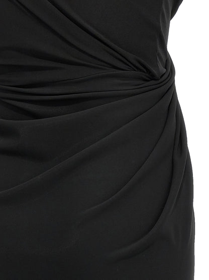 Balenciaga Draped Dress Black