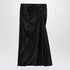 Balenciaga Draped Crinkled-Effect Cupro Twill Skirt Black