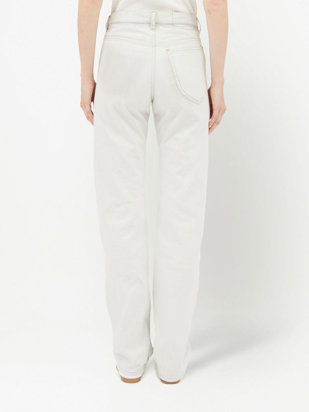 Maison Margiela High-Waisted Straight-Leg Jeans Cream cream
