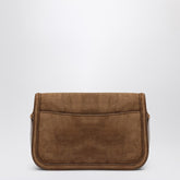 Saint Laurent Medium Solferino Suede Shoulder Bag Caramel Cognac Brown