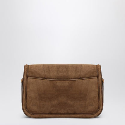 Saint Laurent Medium Solferino Suede Shoulder Bag Caramel Cognac Brown