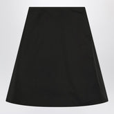 Alexander Mcqueen Flared Silk-Blend Knee-Length Skirt Black