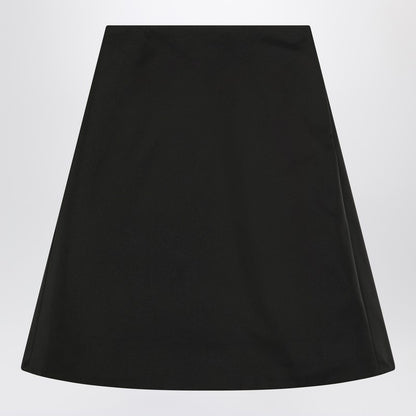 Alexander Mcqueen Flared Silk-Blend Knee-Length Skirt Black