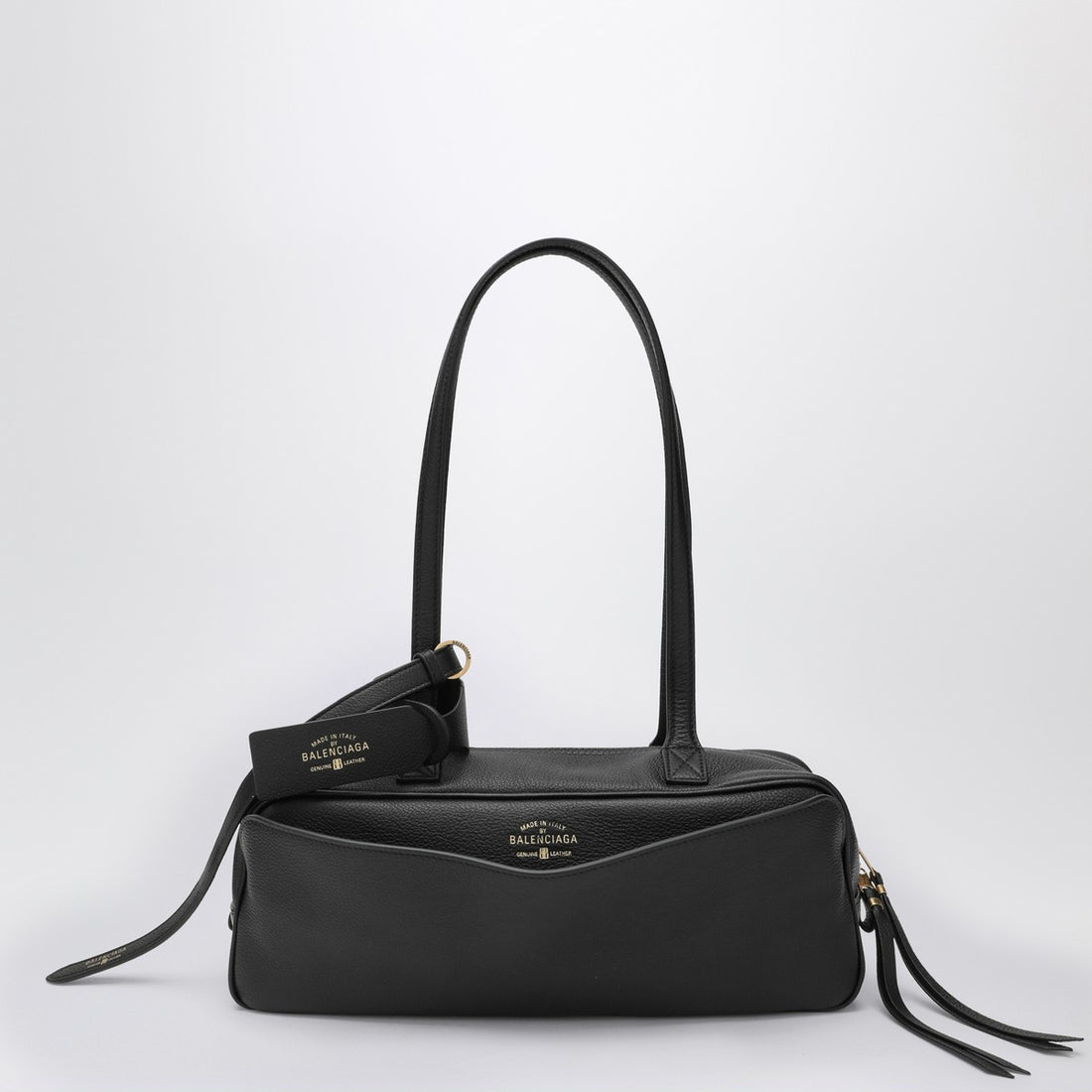Balenciaga Small Carrie Bowling Bag in Black Calfskin Black