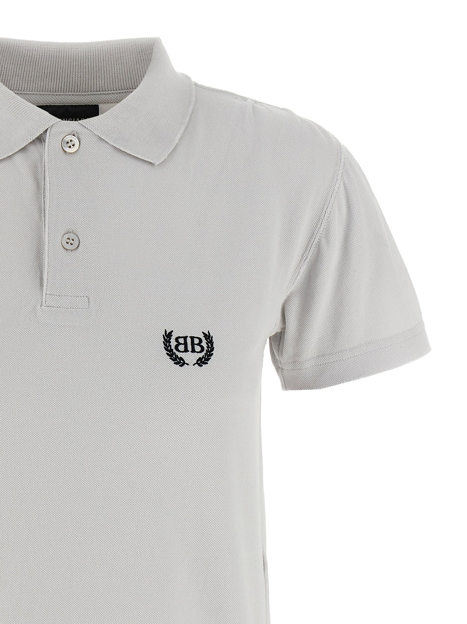Balenciaga Laurel Classic Polo Shirt Gray