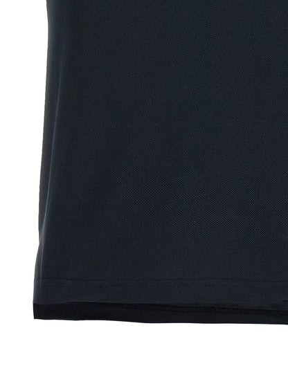 Balenciaga Logo Embroidery Polo Shirt Blue