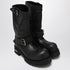 Balenciaga Venom Distressed Black Calfskin Leather Boots Black