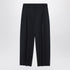 Alexander McQueen Wide Wool Trousers Navy Blue blue