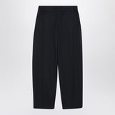 Alexander McQueen Wide Wool Trousers Navy Blue blue