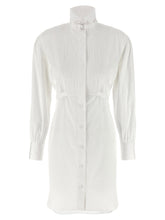 Alexander McQueen Tuxedo Chemisier Dress White