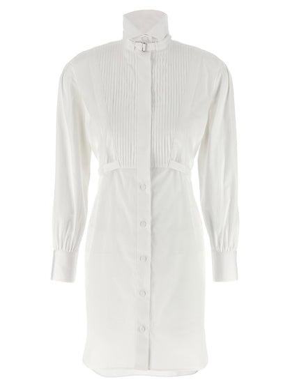 Alexander McQueen Tuxedo Chemisier Dress White