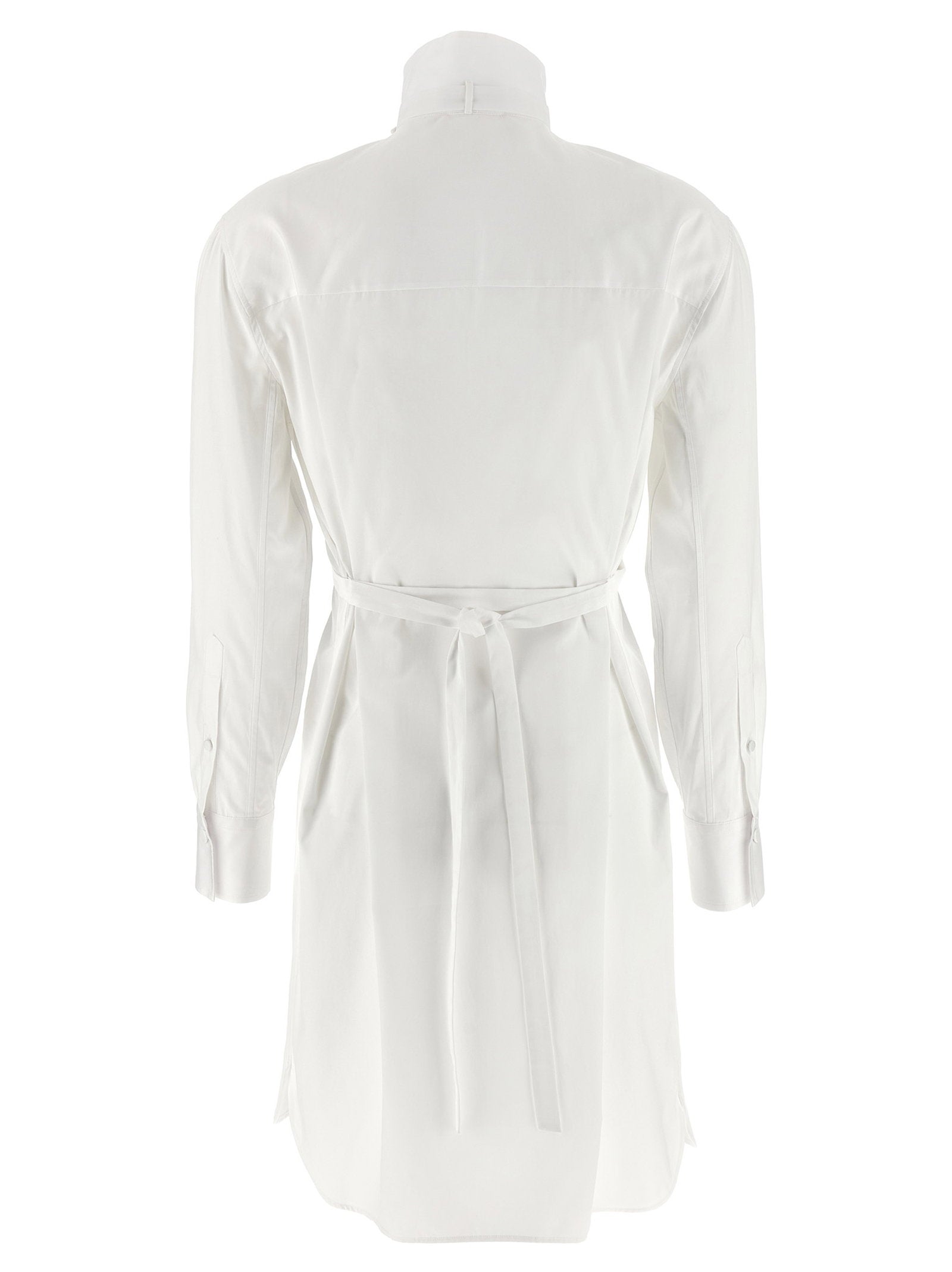 Alexander McQueen Tuxedo Chemisier Dress White