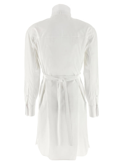 Alexander McQueen Tuxedo Chemisier Dress White