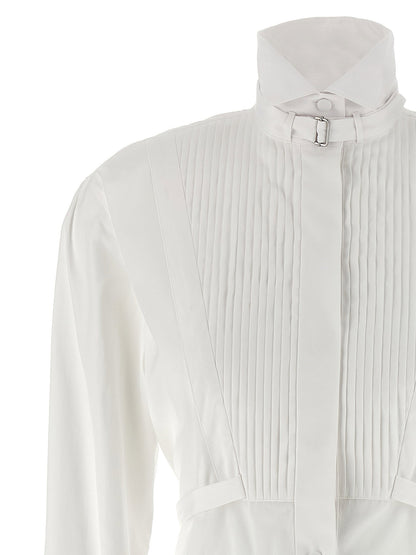 Alexander McQueen Tuxedo Chemisier Dress White