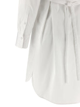 Alexander McQueen Tuxedo Chemisier Dress White