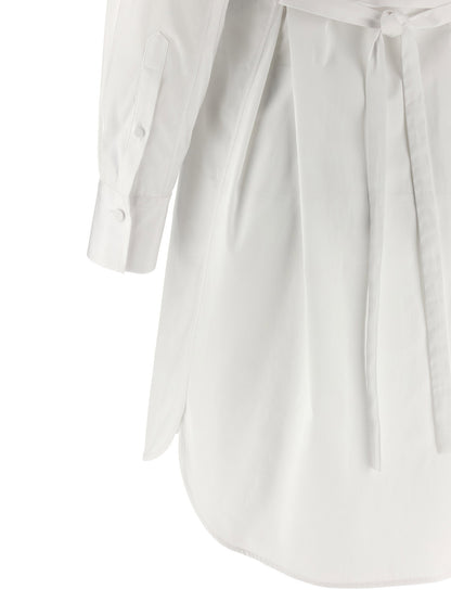 Alexander McQueen Tuxedo Chemisier Dress White