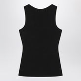 Balenciaga Black Nano BB Logo Viscose Tank Top Black