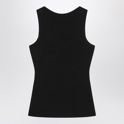 Balenciaga Black Nano BB Logo Viscose Tank Top Black
