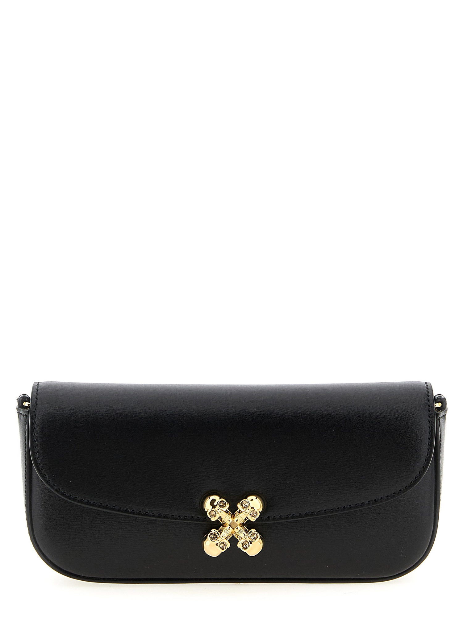 Alexander McQueen Skull Flower Small Crossbody Bag Black