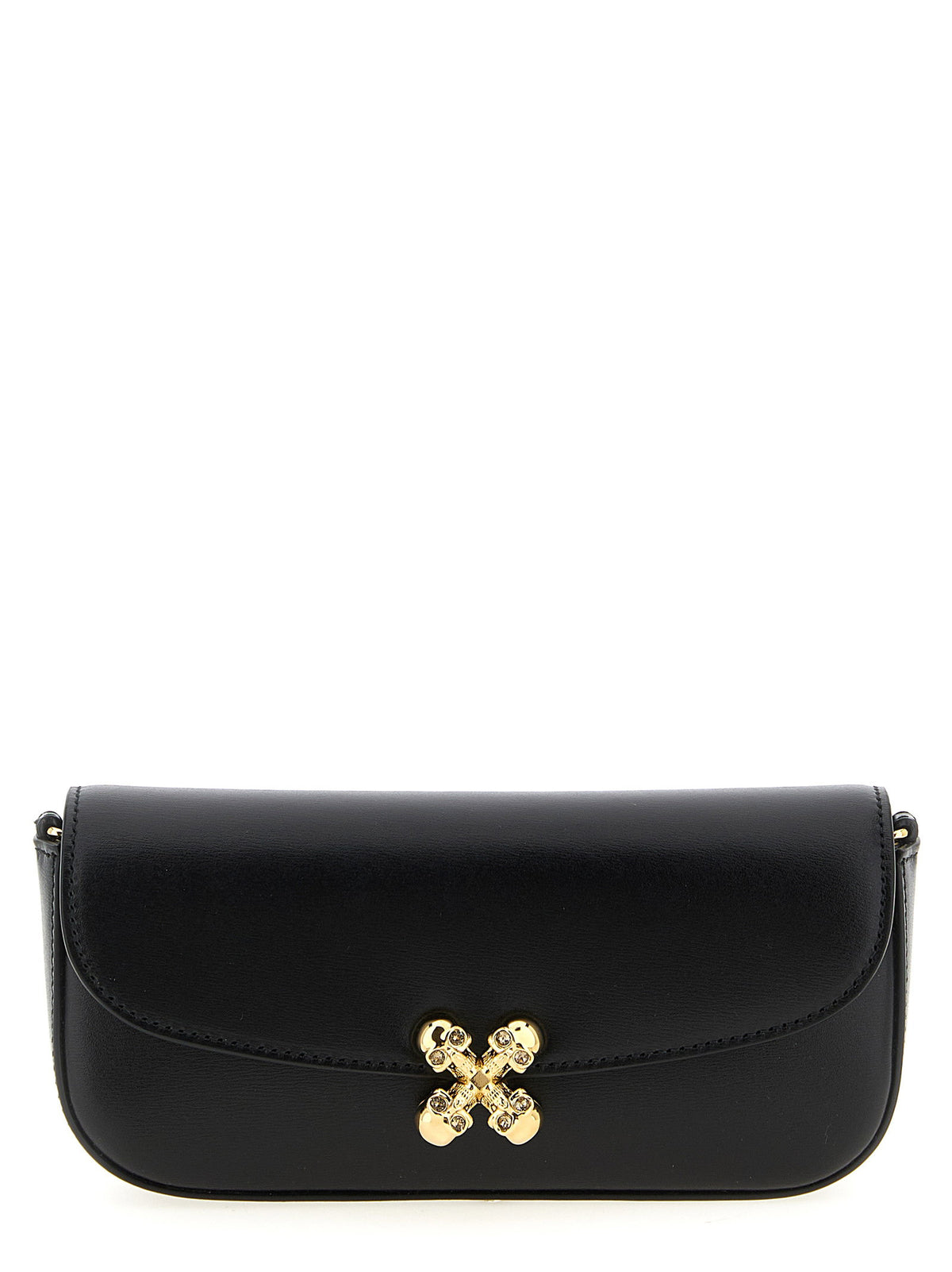 Alexander McQueen Skull Flower Small Crossbody Bag Black