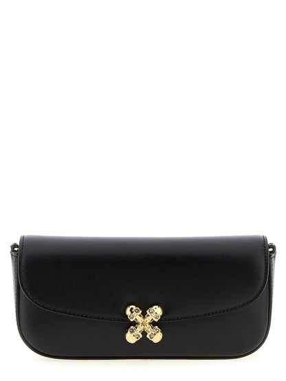 Alexander McQueen Skull Flower Small Crossbody Bag Black