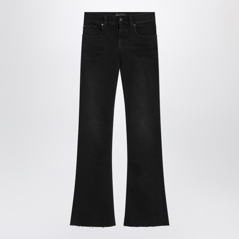 Balenciaga Black Bootcut Slim-Fit Vintage Denim Jeans Black